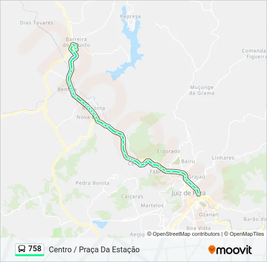 758 Bus Line Map