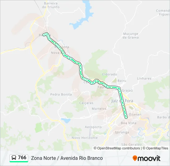 766 Bus Line Map