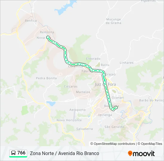 766 Bus Line Map