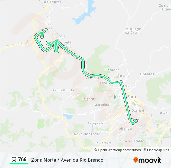 766 Bus Line Map