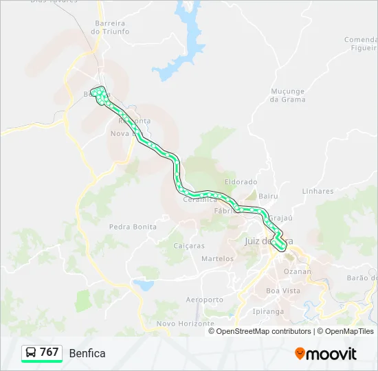 767 Bus Line Map