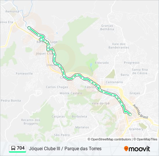 704 Route: Schedules, Stops & Maps - Centro (Updated)