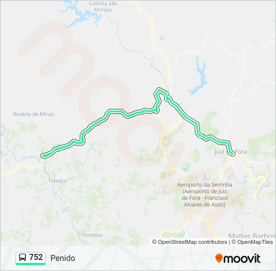752 Bus Line Map