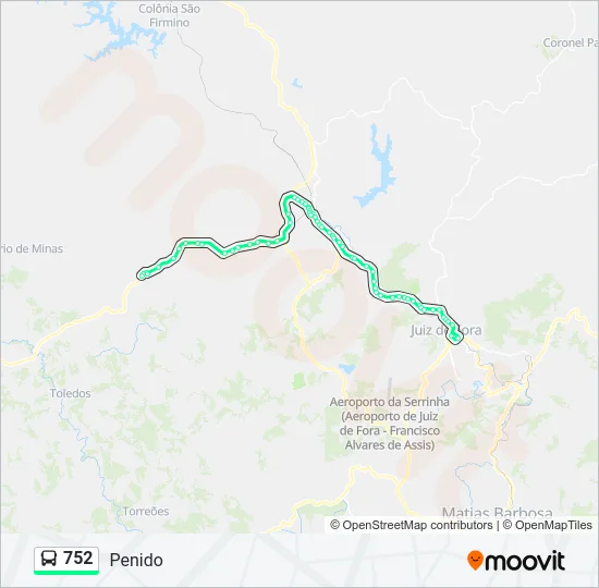 752 Bus Line Map