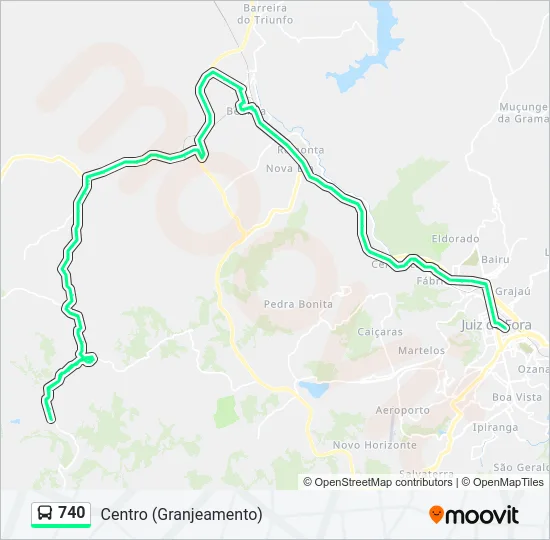 740 Bus Line Map
