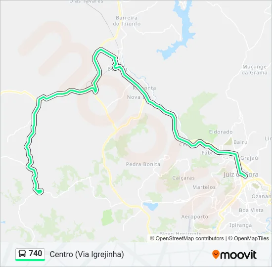 740 Bus Line Map
