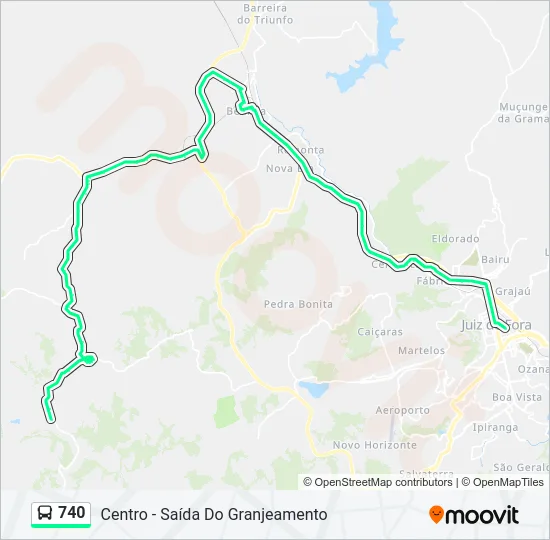 740 Bus Line Map