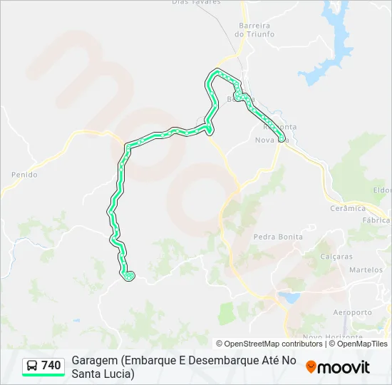 740 Bus Line Map