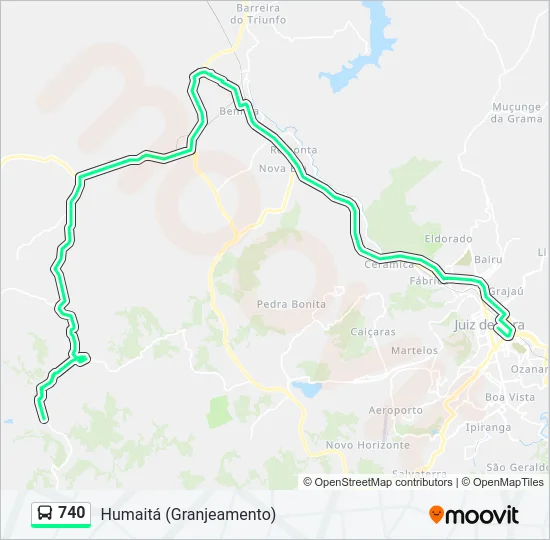 740 Bus Line Map