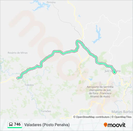 746 Bus Line Map