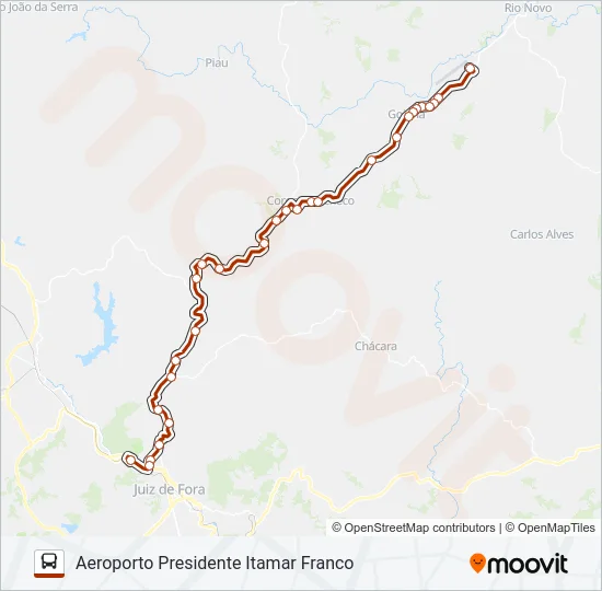 JF X IZA Bus Line Map