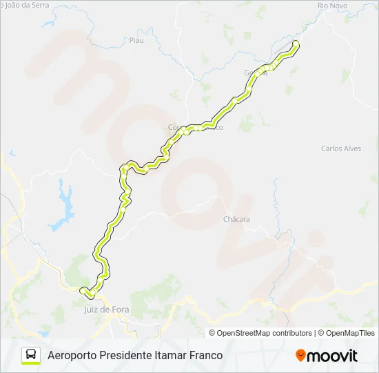 JF X IZA Bus Line Map