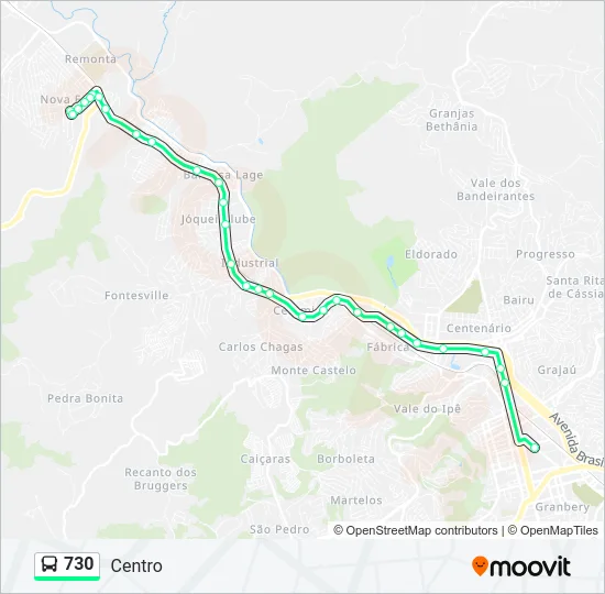 730 Bus Line Map
