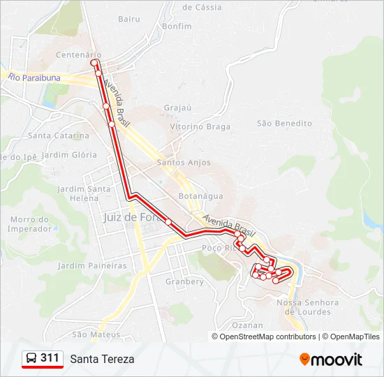 311 Bus Line Map
