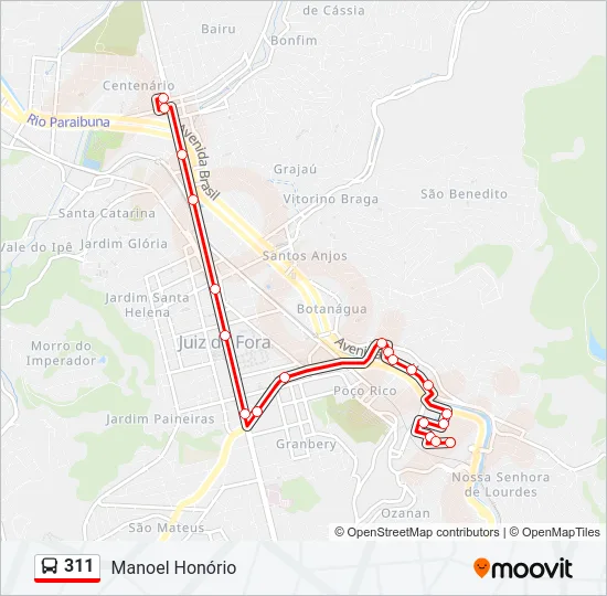 311 Bus Line Map