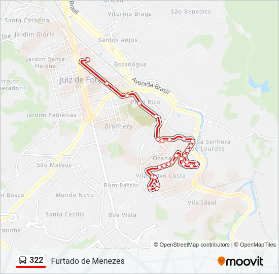 322 Bus Line Map