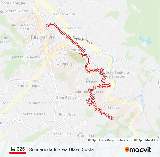 325 Bus Line Map