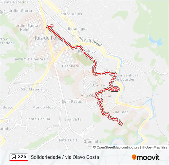 325 Bus Line Map