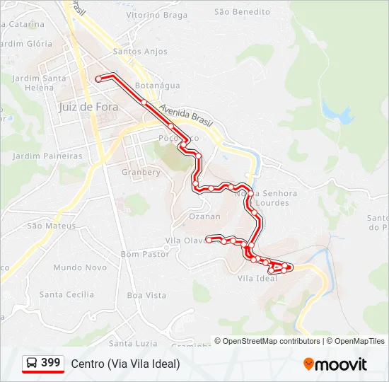 399 Bus Line Map