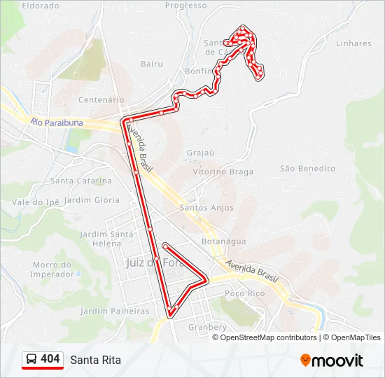 404 Bus Line Map