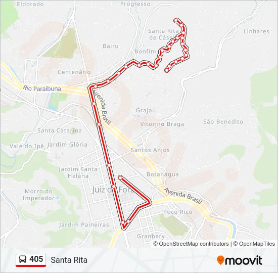 405 Bus Line Map