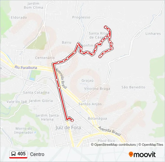 405 Bus Line Map