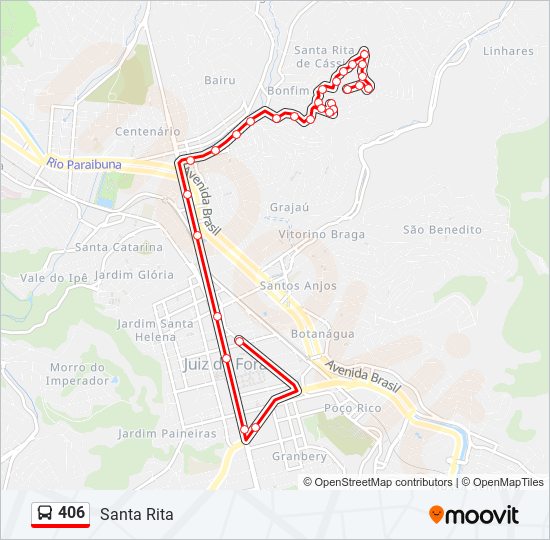 406 bus Line Map