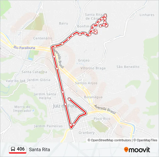 406 Bus Line Map