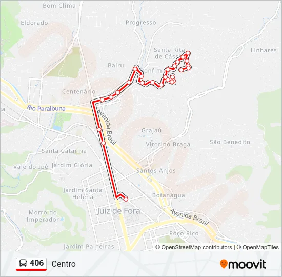 406 Bus Line Map