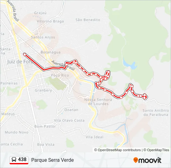 438 Bus Line Map