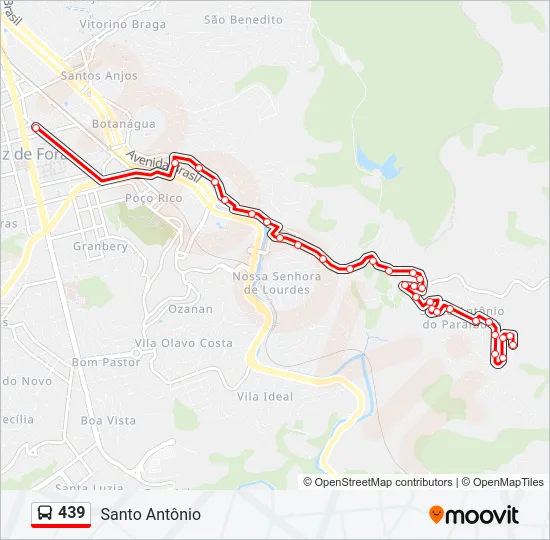 439 Bus Line Map