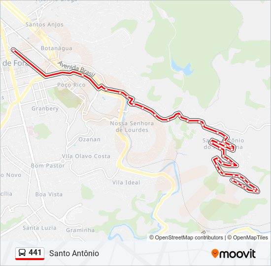 441 bus Line Map