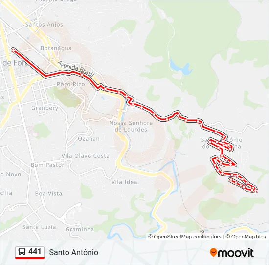 441 Bus Line Map