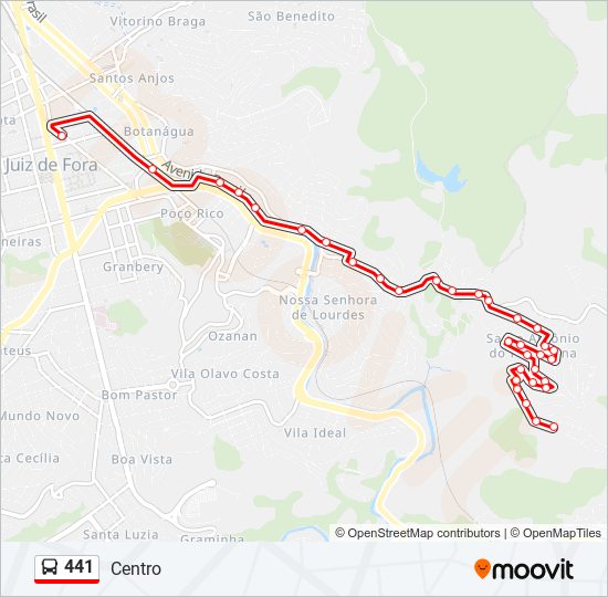 441 bus Line Map