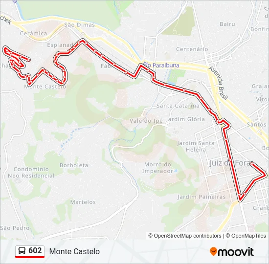 602 Bus Line Map