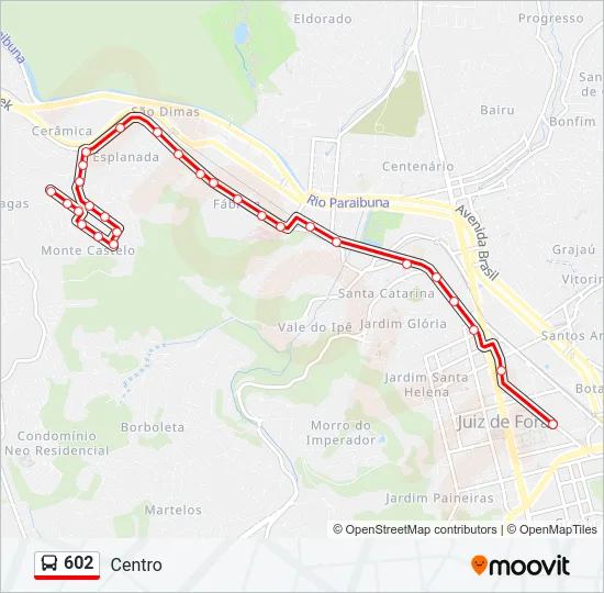 602 Bus Line Map