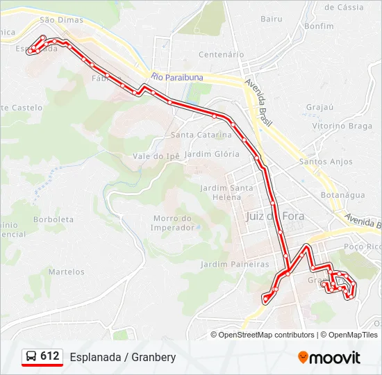 612 Bus Line Map