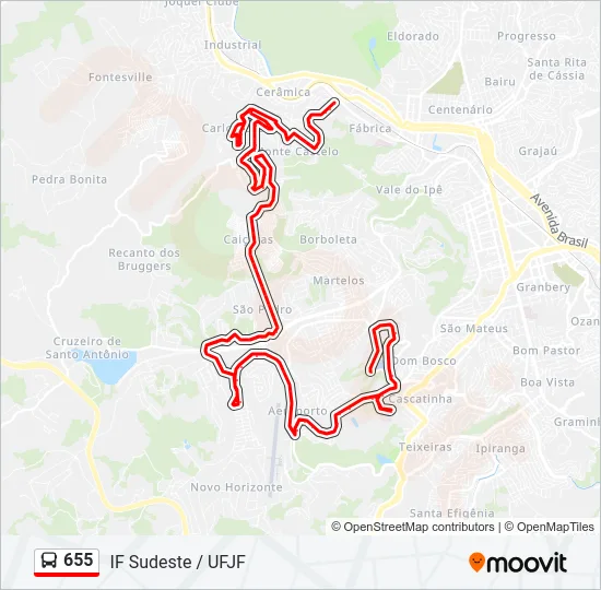 655 Bus Line Map