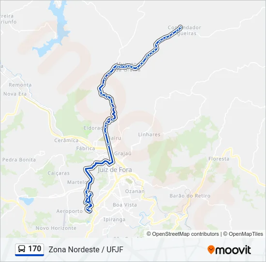 170 Bus Line Map