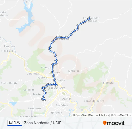 170 Bus Line Map