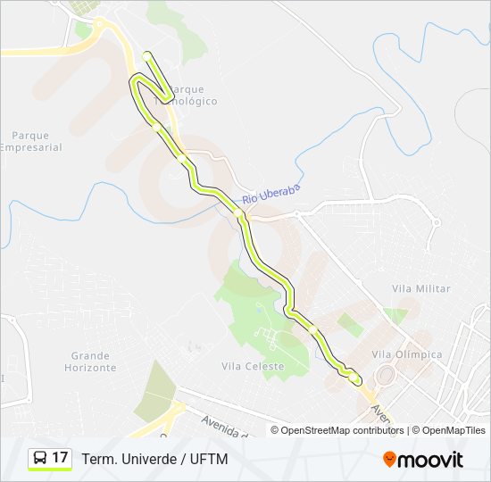 17 Bus Line Map
