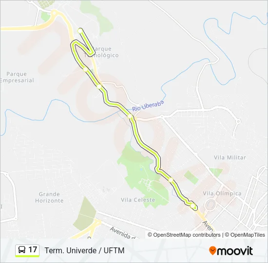 17 Bus Line Map