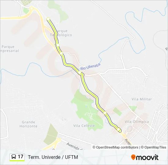 17 Bus Line Map