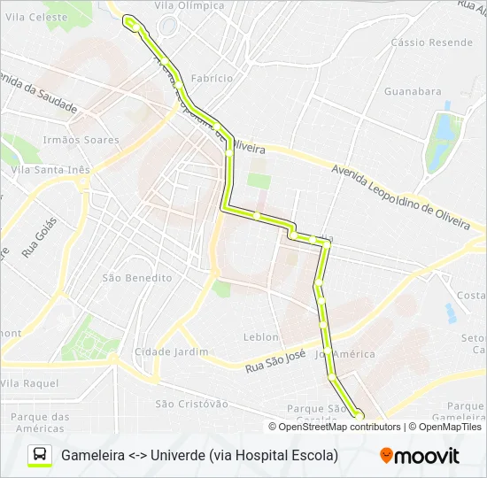200 - VETOR BRT Bus Line Map