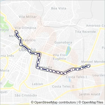 110 Bus Line Map