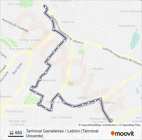 053 Bus Line Map