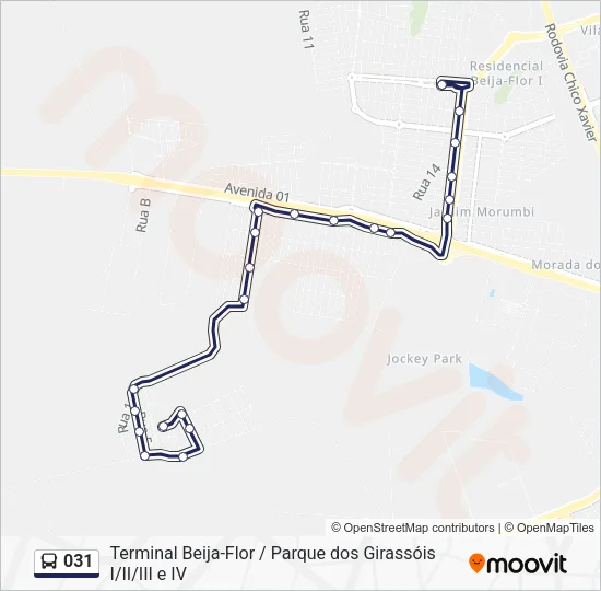 031 Bus Line Map