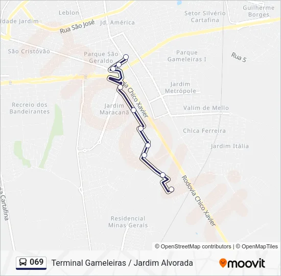 069 Bus Line Map