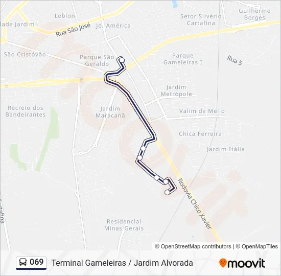 069 Bus Line Map