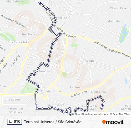 010 Bus Line Map